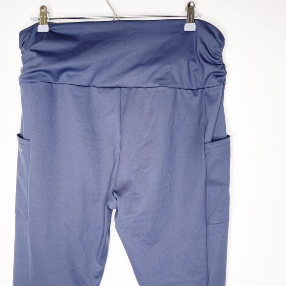 PEACE LOVE WORLD Crop Ruched Waist Leggings 1XP - Picture 6 of 10